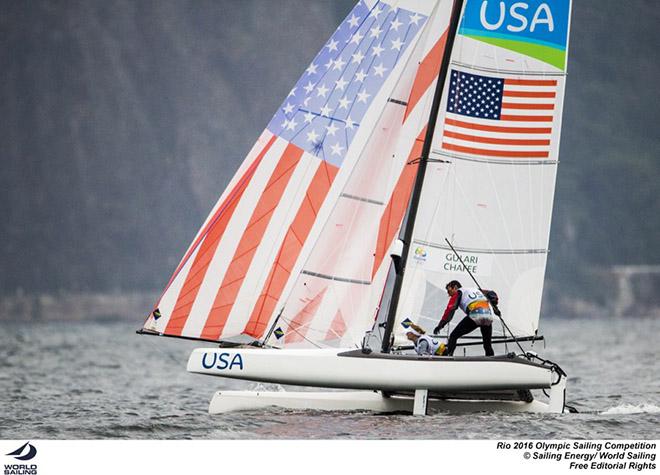 Bora Gulari (Detroit, Mich.) and Louisa Chafee (Warwick, R.I.), Nacra 17 - 2016 Rio Olympic and Paralympic Games  © Sailing Energy/World Sailing